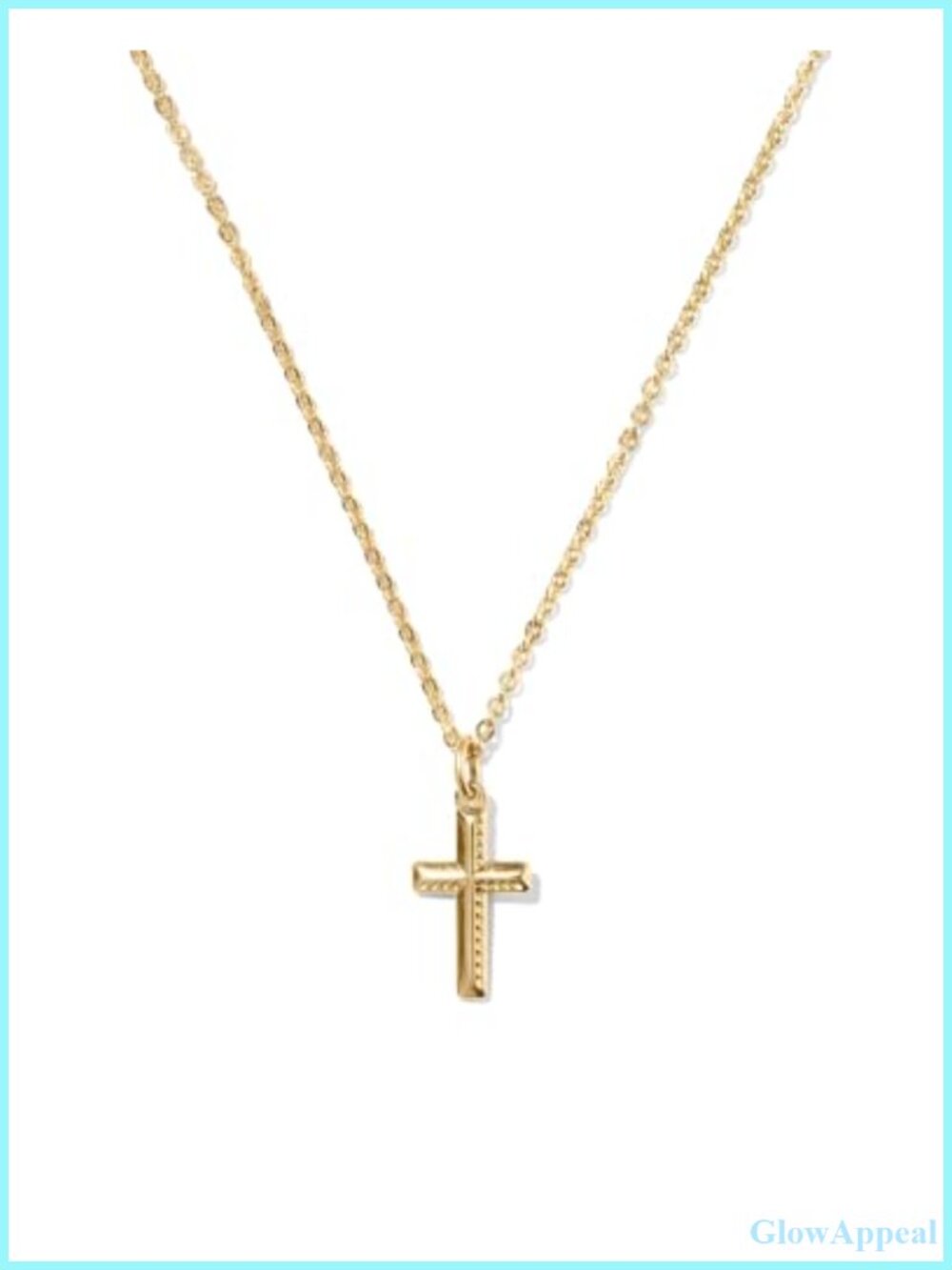 Kendra Scott Cross Short Pendant Necklace 14K Yellow Gold-Filled